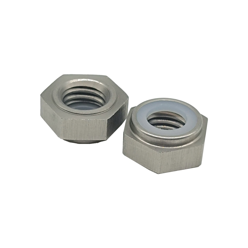 Tuerca hexagonal de acero al carbono Anillo de goma incorporado de acero inoxidable Piezas de torneado CNC de precisión